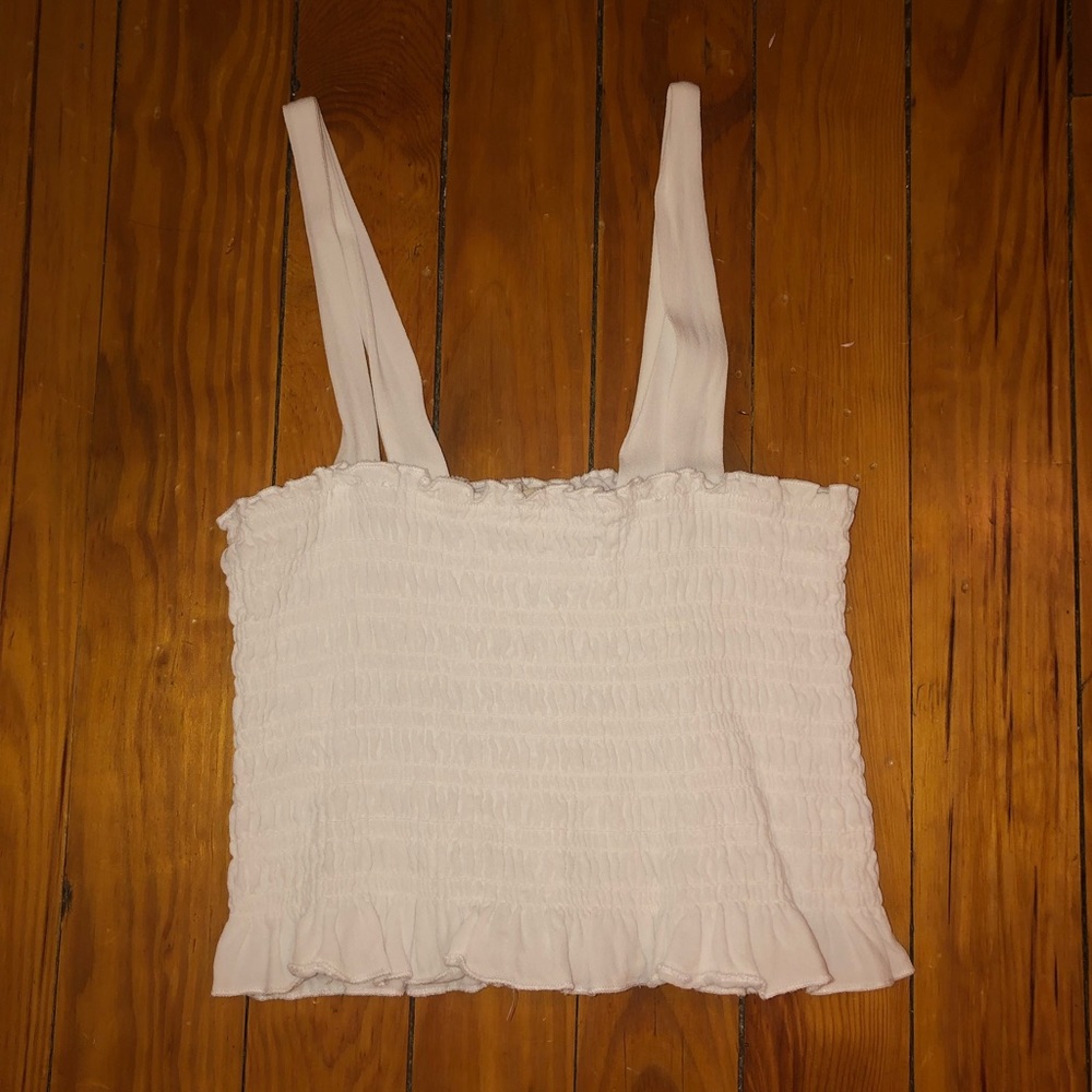 White ruffle crop top!